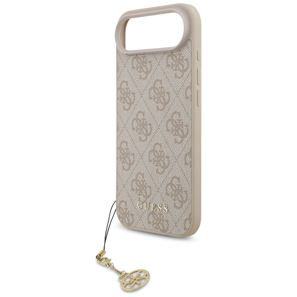 Pouzdro MagSafe pro Apple iPhone 17 Air, Guess, 4G Charm Cradle, Růžové