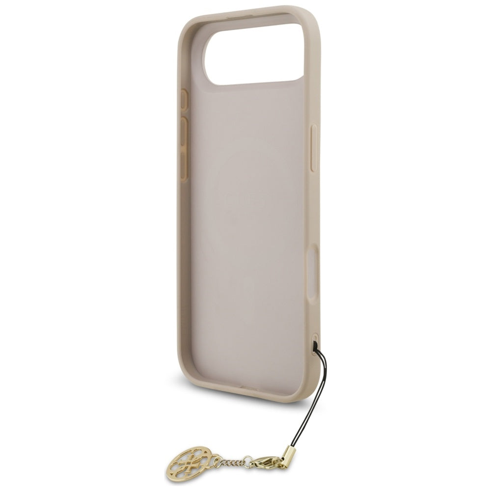 Pouzdro MagSafe pro Apple iPhone 17 Air, Guess, 4G Charm Cradle, Růžové