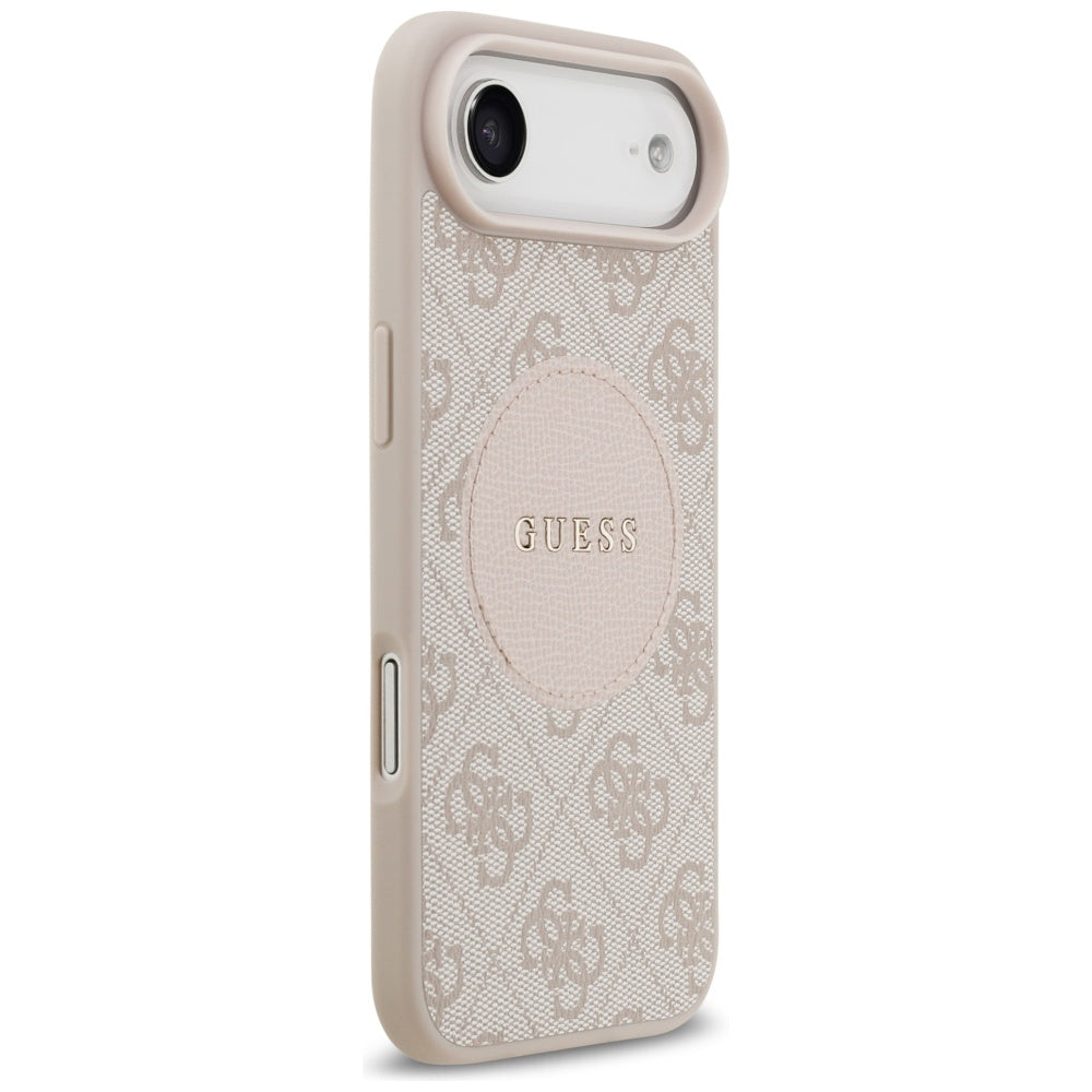 Pouzdro MagSafe pro Apple iPhone 17 Air, Guess, 4G Circle Classic Logo, Růžové