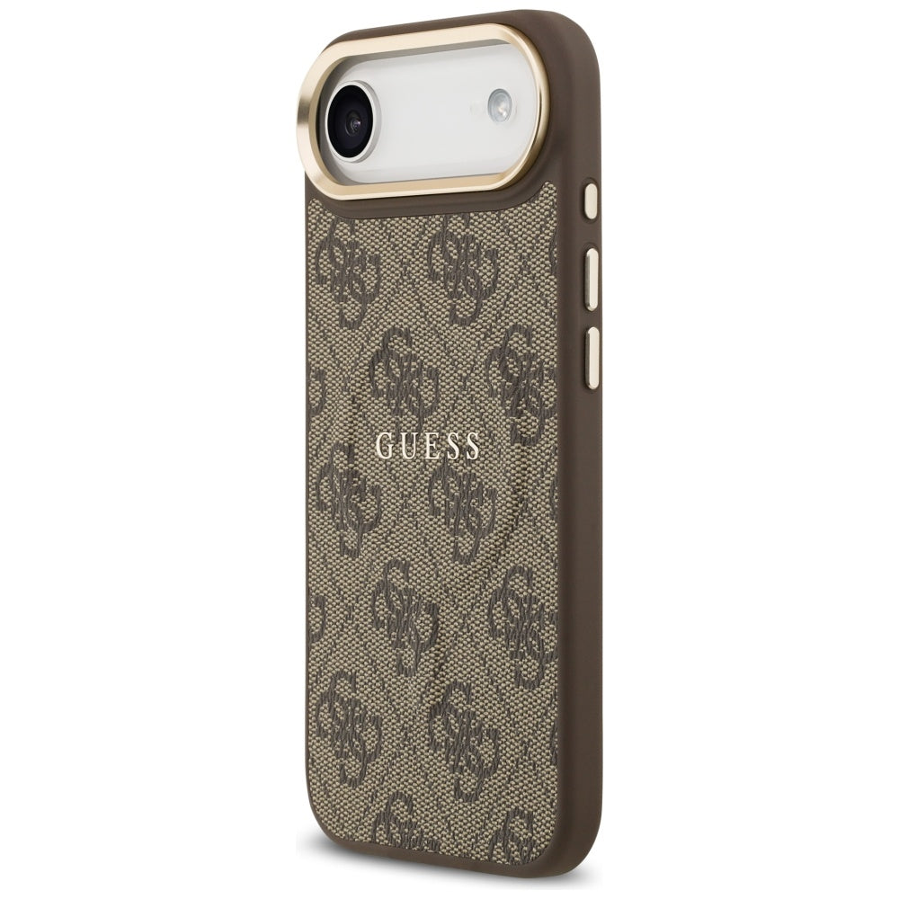 Pouzdro MagSafe pro Apple iPhone 17 Air, Guess, 4G Classic, Hnědá
