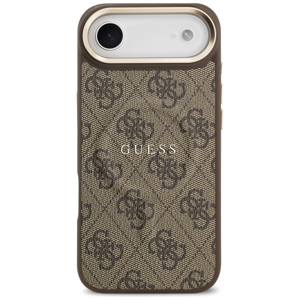 Pouzdro MagSafe pro Apple iPhone 17 Air, Guess, 4G Classic, Hnědá