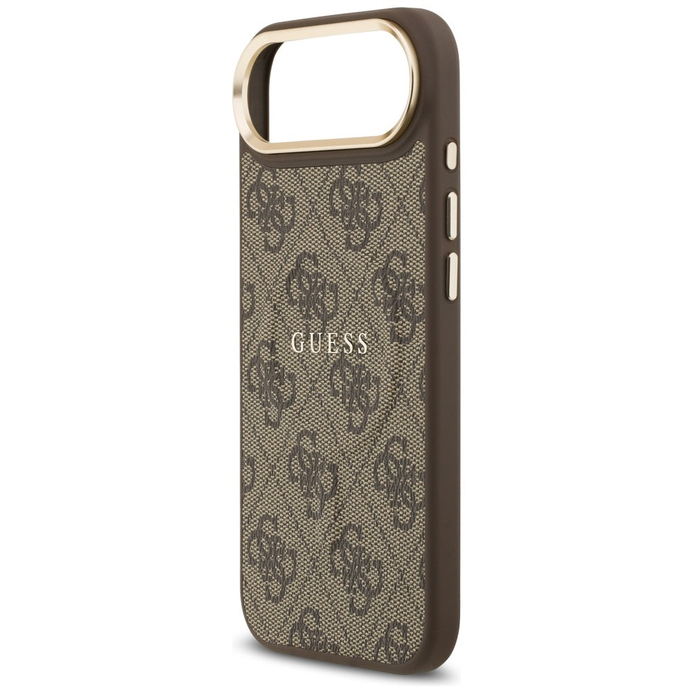 Pouzdro MagSafe pro Apple iPhone 17 Air, Guess, 4G Classic, Hnědá