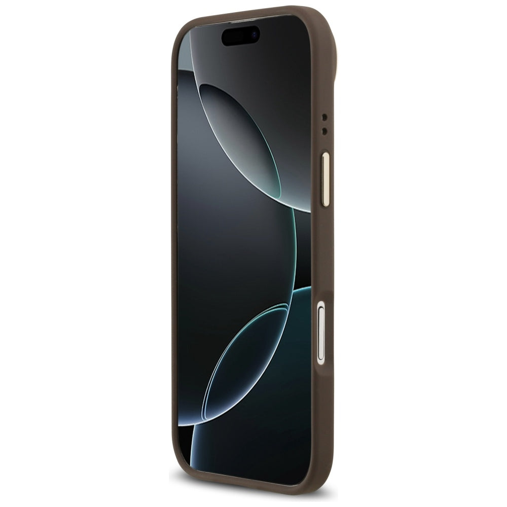 Pouzdro MagSafe pro Apple iPhone 17 Air, Guess, 4G Classic, Hnědá