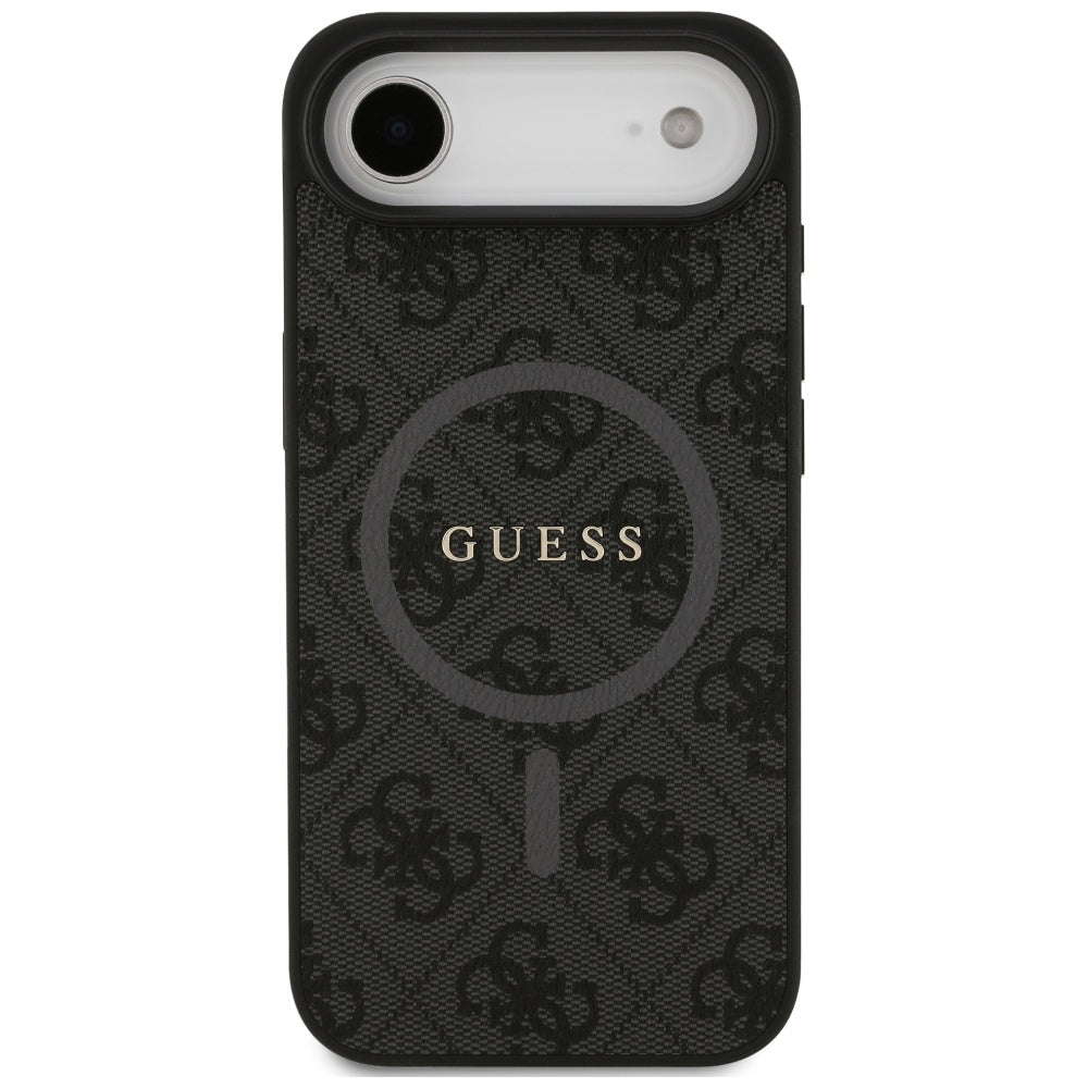 Pouzdro MagSafe pro Apple iPhone 17 Air, Guess, 4G Ring Classic Logo, Černá