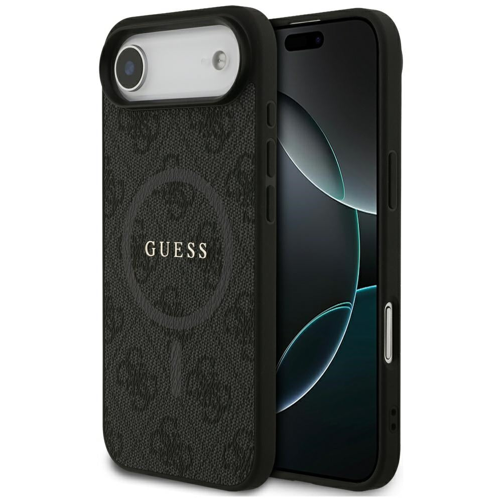 Pouzdro MagSafe pro Apple iPhone 17 Air, Guess, 4G Ring Classic Logo, Černá