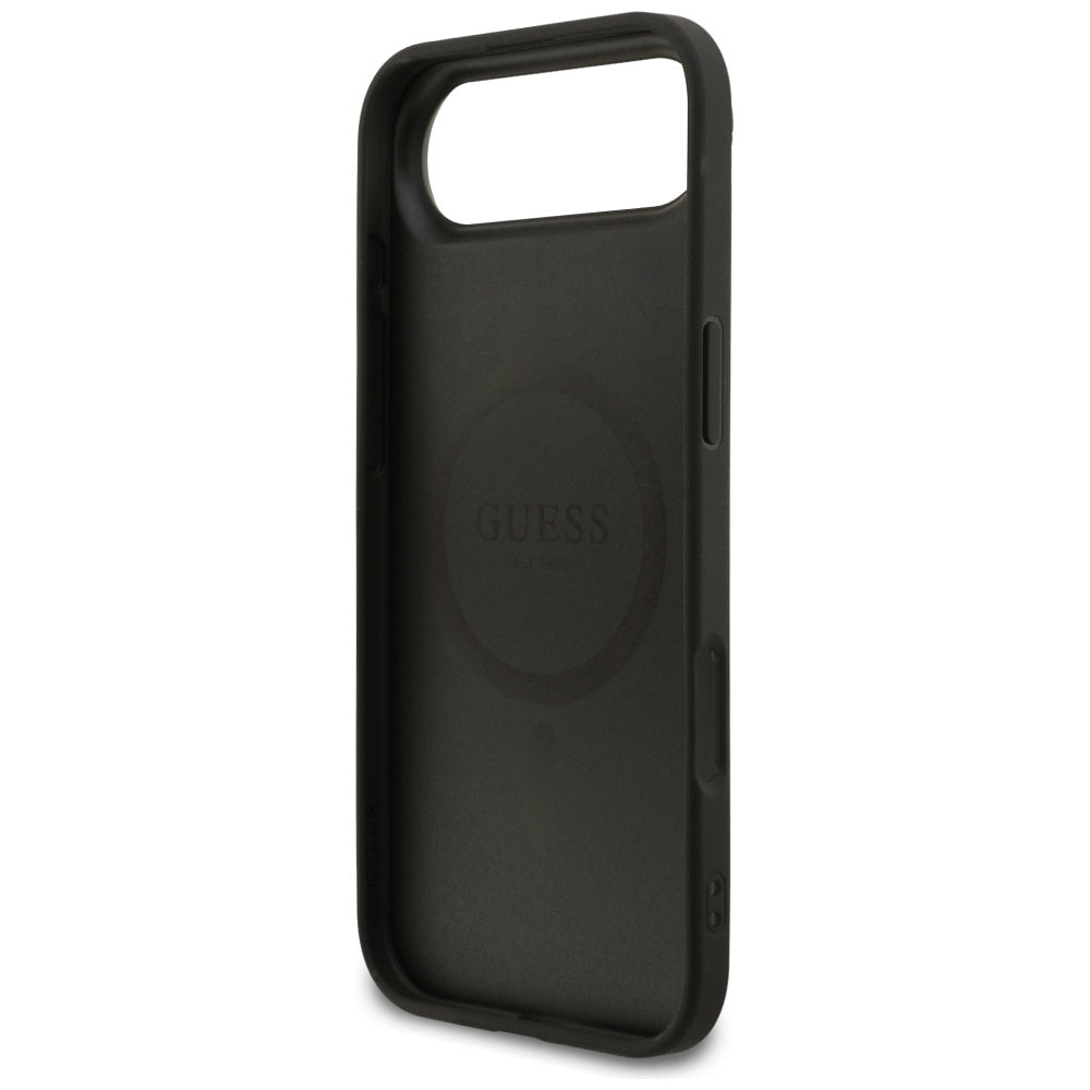 Pouzdro MagSafe pro Apple iPhone 17 Air, Guess, 4G Ring Classic Logo, Černá