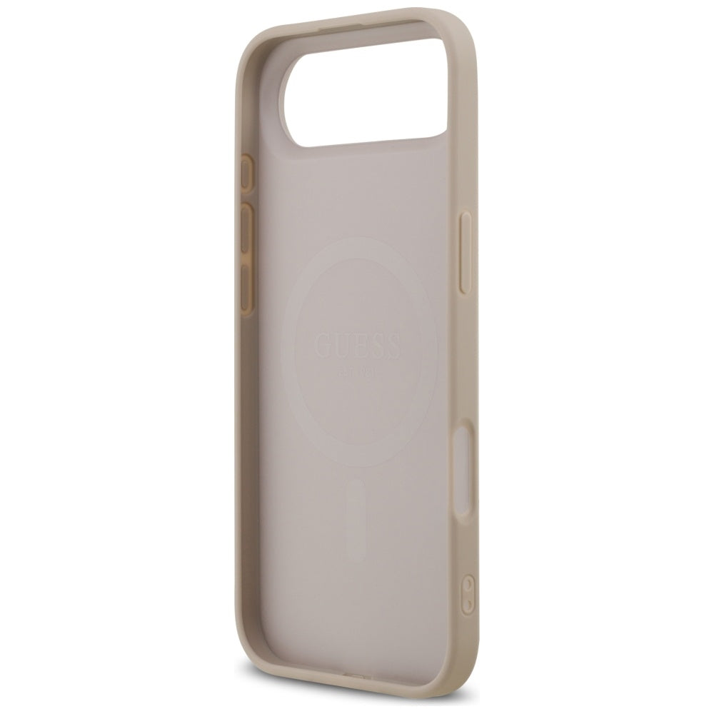 Pouzdro MagSafe pro Apple iPhone 17 Air, Guess, 4G Ring Classic Logo, Růžové