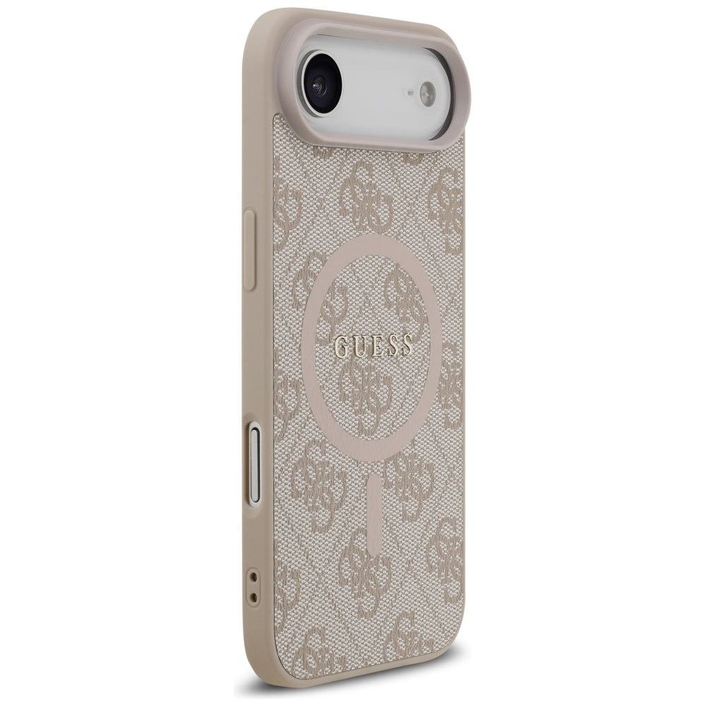 Pouzdro MagSafe pro Apple iPhone 17 Air, Guess, 4G Ring Classic Logo, Růžové
