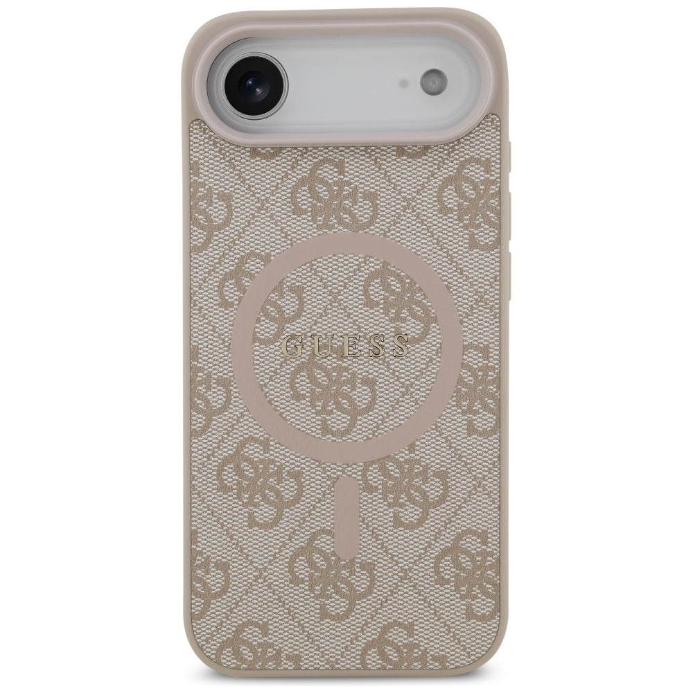 Pouzdro MagSafe pro Apple iPhone 17 Air, Guess, 4G Ring Classic Logo, Růžové