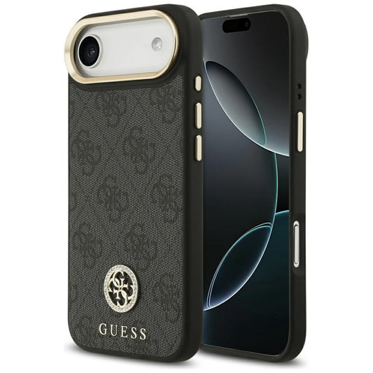 Pouzdro MagSafe pro Apple iPhone 17 Air, Guess, 4G Strass Logo, Černá