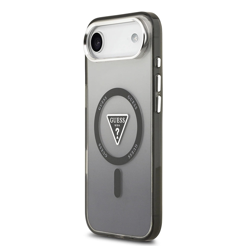 Pouzdro MagSafe pro Apple iPhone 17 Air, Guess, IML Gradient Triangle Logo, Černá