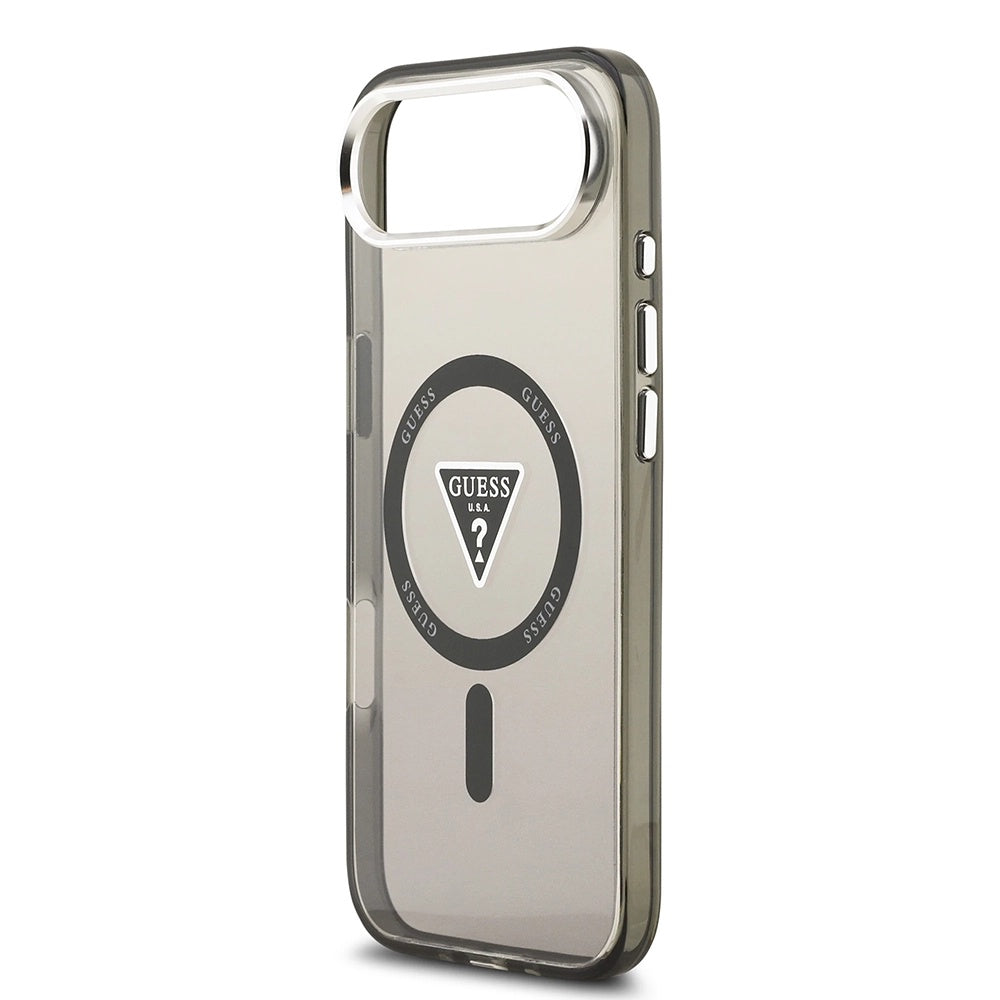Pouzdro MagSafe pro Apple iPhone 17 Air, Guess, IML Gradient Triangle Logo, Černá