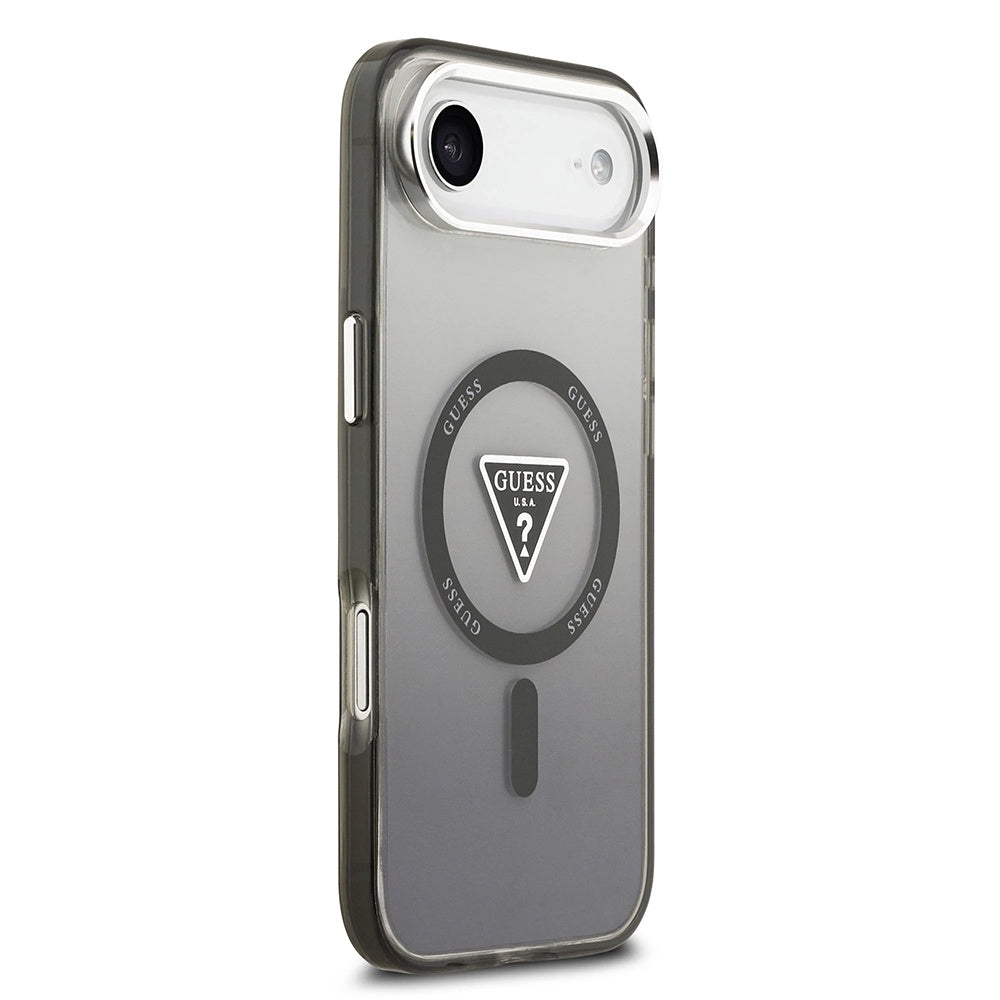 Pouzdro MagSafe pro Apple iPhone 17 Air, Guess, IML Gradient Triangle Logo, Černá