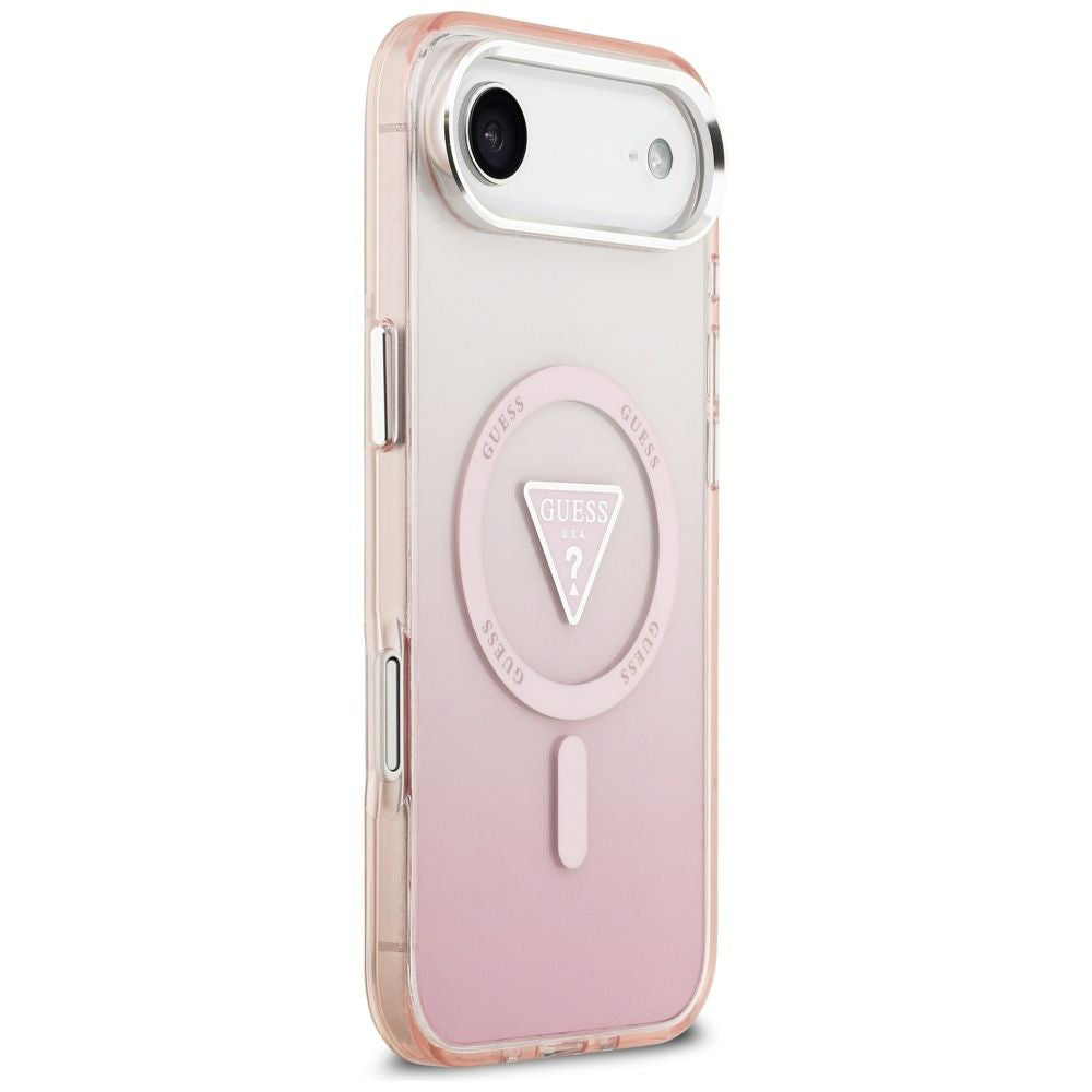 MagSafe Case for Apple iPhone 17 Air, Guess, IML Gradient Triangle Logo, Pink