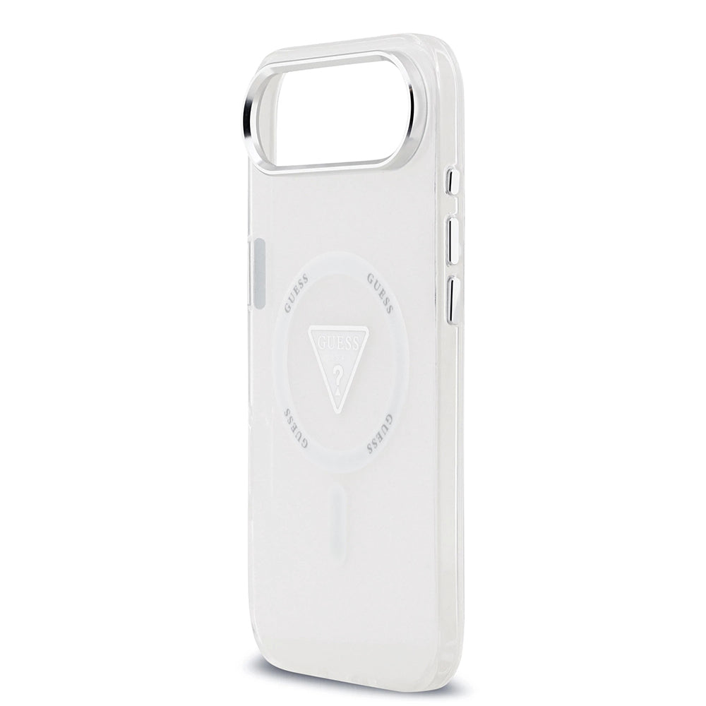 Pouzdro MagSafe pro Apple iPhone 17 Air, Guess, IML Gradient Triangle Logo, Transparentní