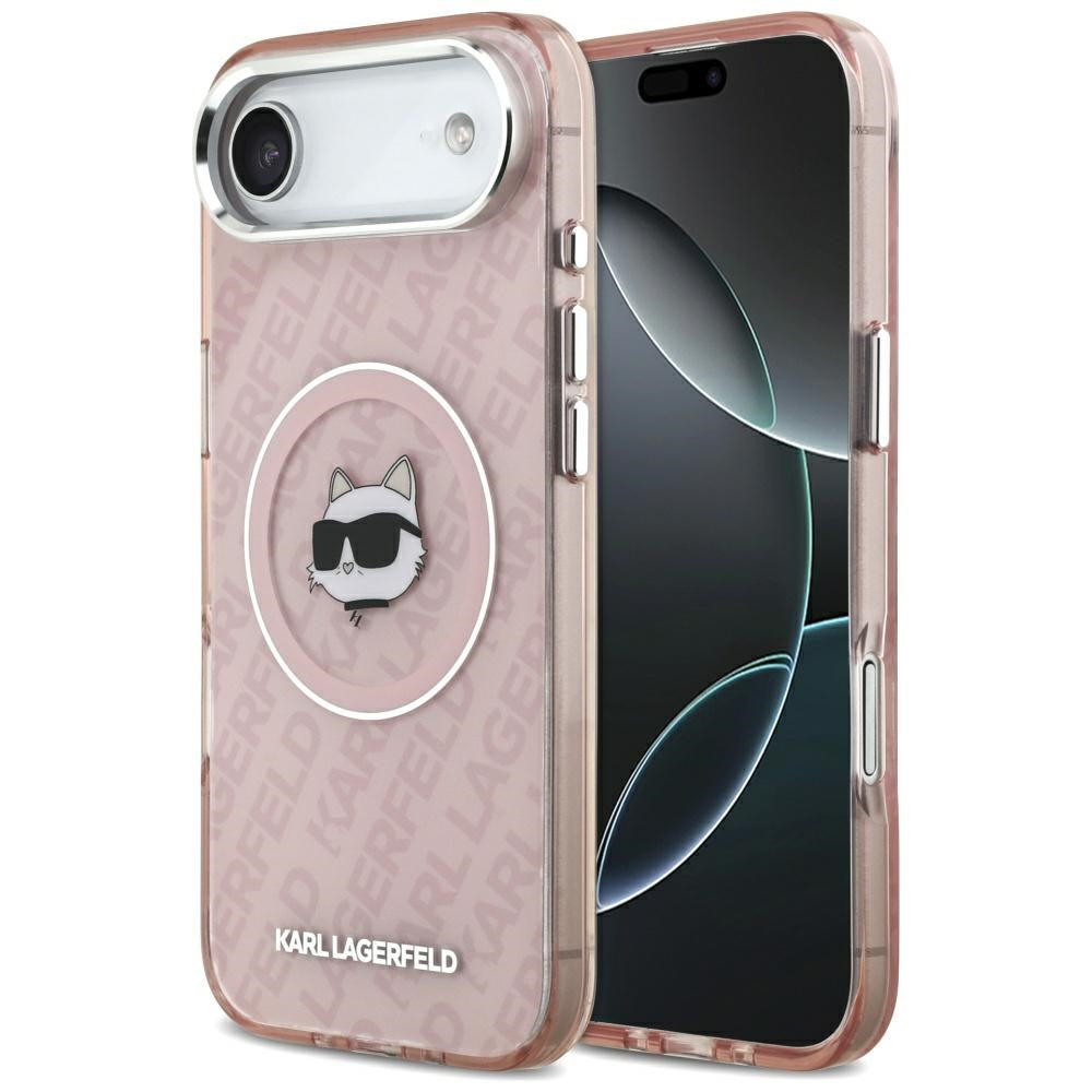 Pouzdro MagSafe pro Apple iPhone 17 Air, Karl Lagerfeld, IML Choupette`s Head, Růžová