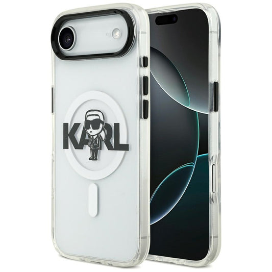 Pouzdro MagSafe pro Apple iPhone 17 Air, Karl Lagerfeld, IML Sketch Logo Karl, Průhledné