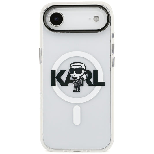 Pouzdro MagSafe pro Apple iPhone 17 Air, Karl Lagerfeld, IML Sketch Logo Karl, Průhledné