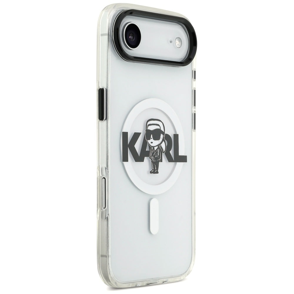 Pouzdro MagSafe pro Apple iPhone 17 Air, Karl Lagerfeld, IML Sketch Logo Karl, Průhledné