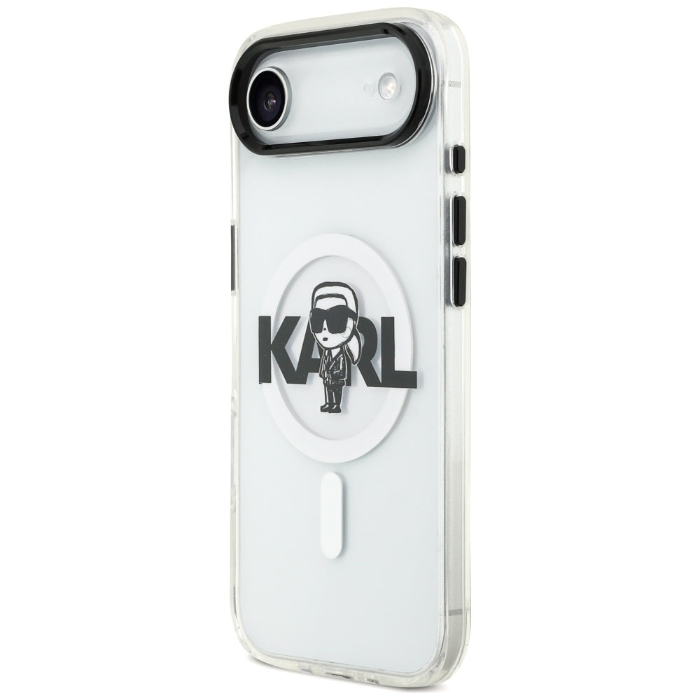 Pouzdro MagSafe pro Apple iPhone 17 Air, Karl Lagerfeld, IML Sketch Logo Karl, Průhledné