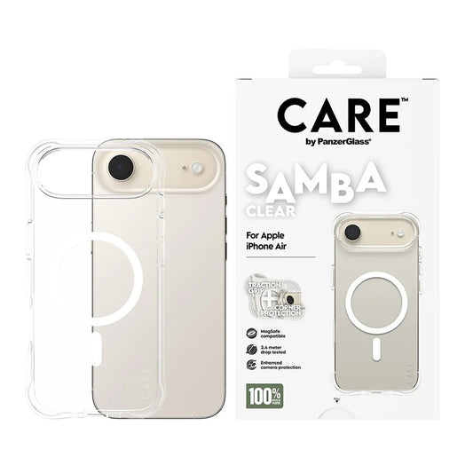 Pouzdro MagSafe pro Apple iPhone 17 Air, PanzerGlass, Care Fashionable, Průhledná Bílá