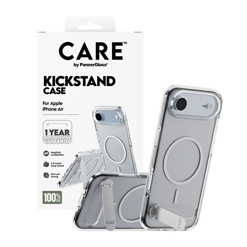 Pouzdro MagSafe pro Apple iPhone 17 Air, PanzerGlass, s funkcí stojánku, průhledné