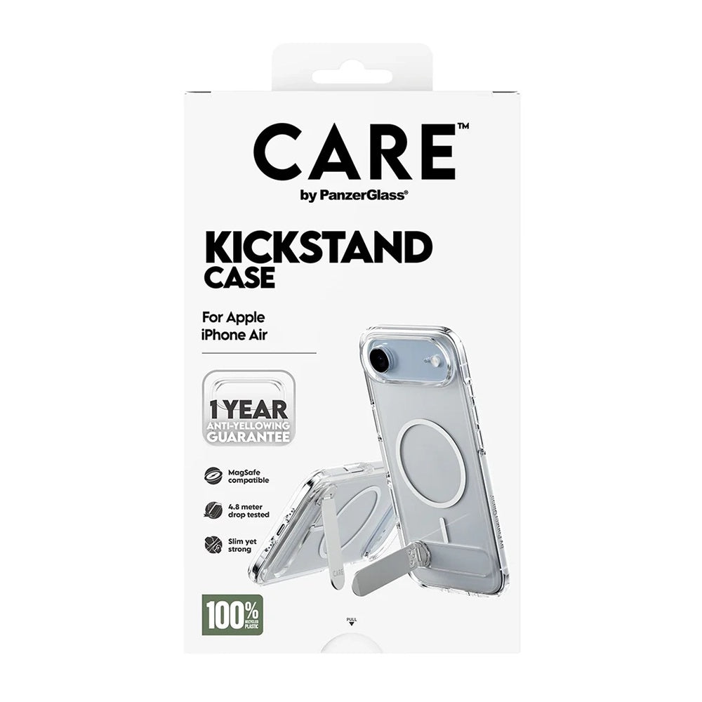 Pouzdro MagSafe pro Apple iPhone 17 Air, PanzerGlass, s funkcí stojánku, průhledné
