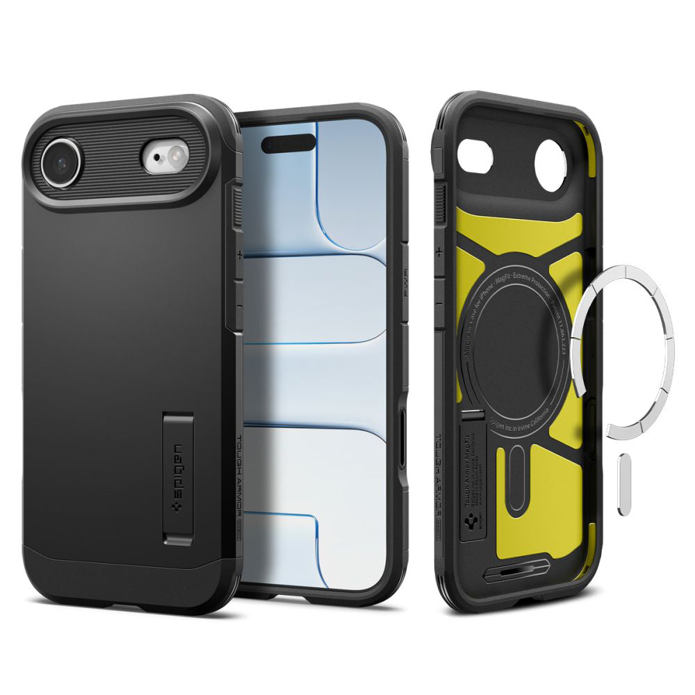 Pouzdro MagSafe pro Apple iPhone 17 Air, Spigen, Tough Armor T, Černé ACS10324