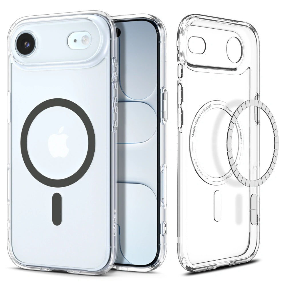 Pouzdro MagSafe pro Apple iPhone 17 Air, Spigen, Ultra Hybrid, Průhledně šedé ACS10314