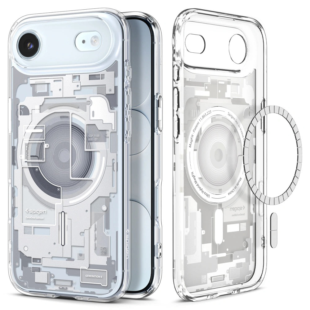 Pouzdro MagSafe pro Apple iPhone 17 Air, Spigen, Ultra Hybrid Zero One, Bílá ACS10318