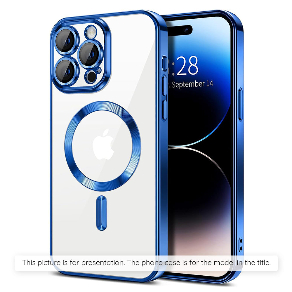 Pouzdro MagSafe pro Apple iPhone 17 Air, Techsuit, Luxury Crystal, Tmavě modrá
