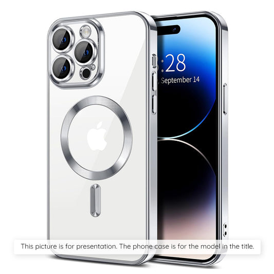 Pouzdro MagSafe pro Apple iPhone 17 Air, Techsuit, Luxury Crystal, Stříbrné