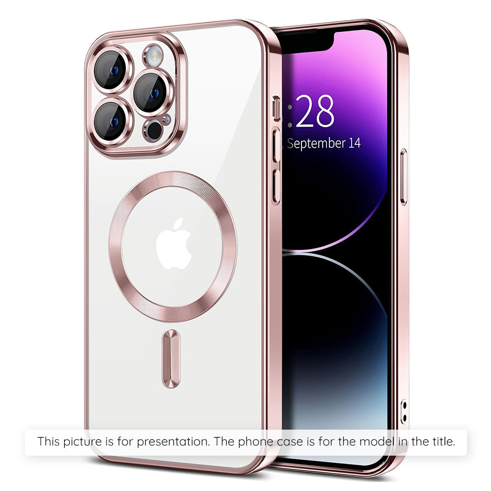 Pouzdro MagSafe pro Apple iPhone 17 Air, Techsuit, Luxury Crystal, Růžová