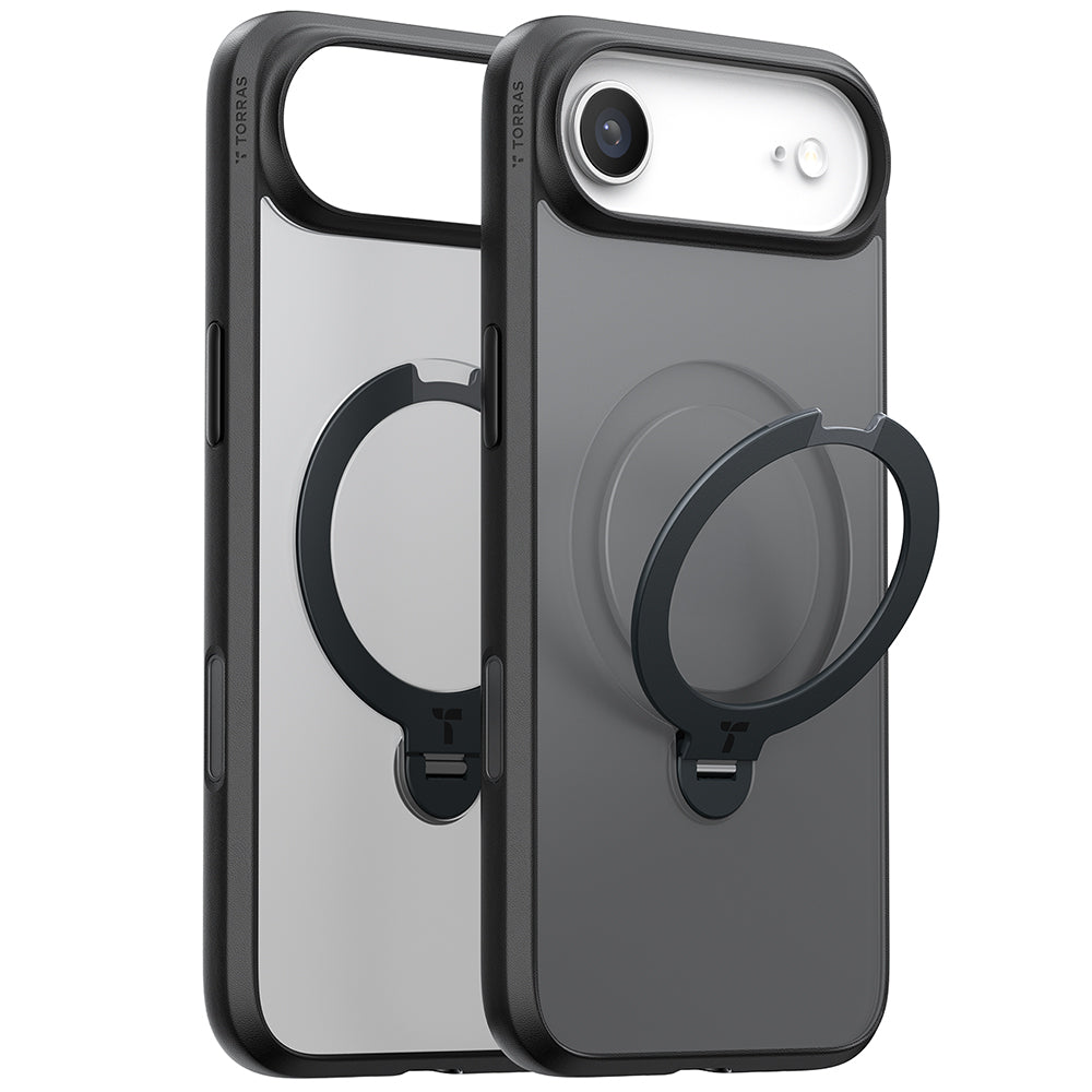 Pouzdro MagSafe pro Apple iPhone 17 Air, Torras, Ostand Spin, Černá