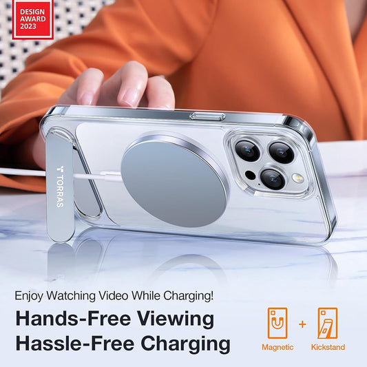 Pouzdro MagSafe pro Apple iPhone 17 Air, Torras, Pstand, Černá