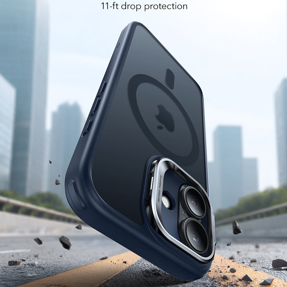 Pouzdro MagSafe pro Apple iPhone 17, ESR, Classic Hybrid Kickstand, Saténově modrá