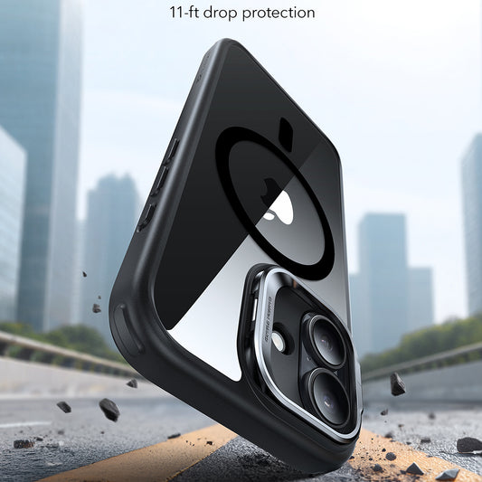 Pouzdro MagSafe pro Apple iPhone 17, ESR, Classic Hybrid Kickstand, Černě průhledné