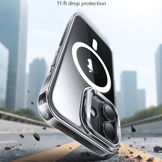 Pouzdro MagSafe pro Apple iPhone 17, ESR, Classic Hybrid Kickstand, Průhledné