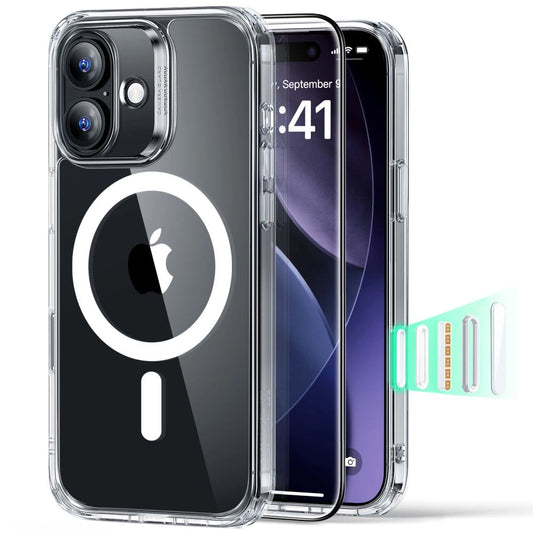 Pouzdro MagSafe pro Apple iPhone 17, ESR, Classic Hybrid se Screen Protector, Průhledné