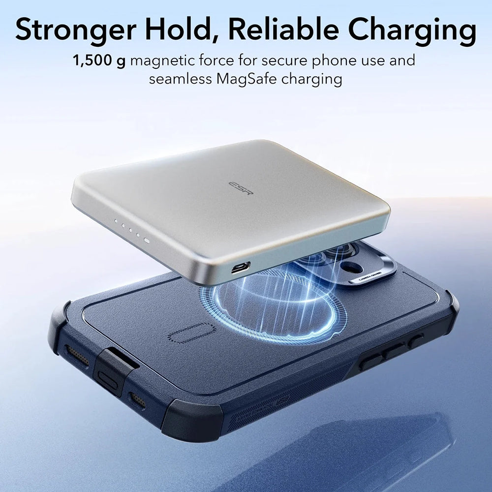 Pouzdro MagSafe pro Apple iPhone 17, ESR, Cyber, Modrá