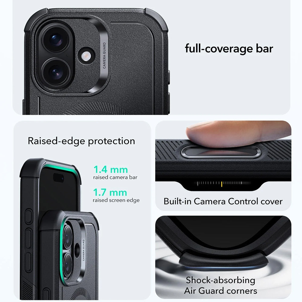 Pouzdro MagSafe pro Apple iPhone 17, ESR, Cyber, Černá