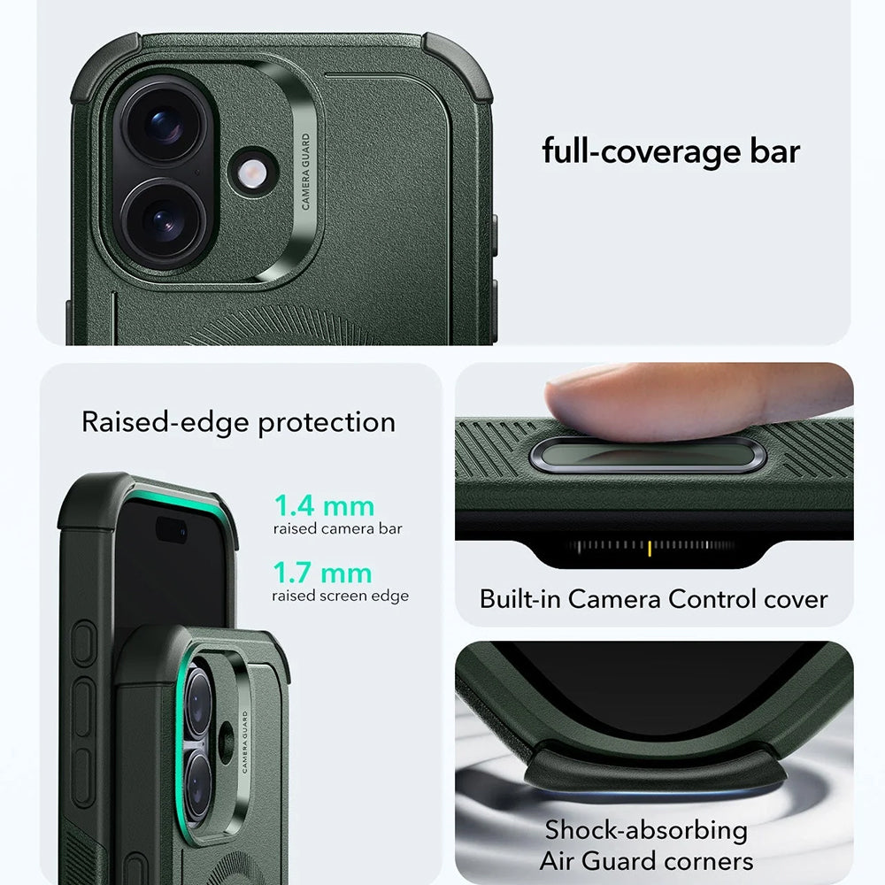 Pouzdro MagSafe pro Apple iPhone 17, ESR, Cyber, Zelená