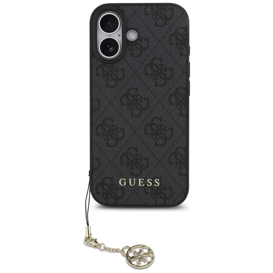 Pouzdro MagSafe pro Apple iPhone 17, Guess, 4G Charm Cradle, Černá
