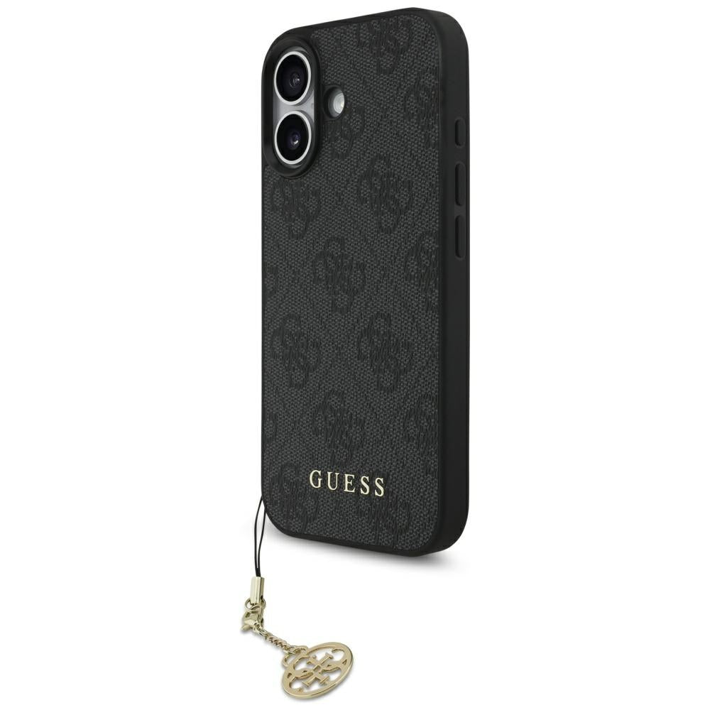 Pouzdro MagSafe pro Apple iPhone 17, Guess, 4G Charm Cradle, Černá