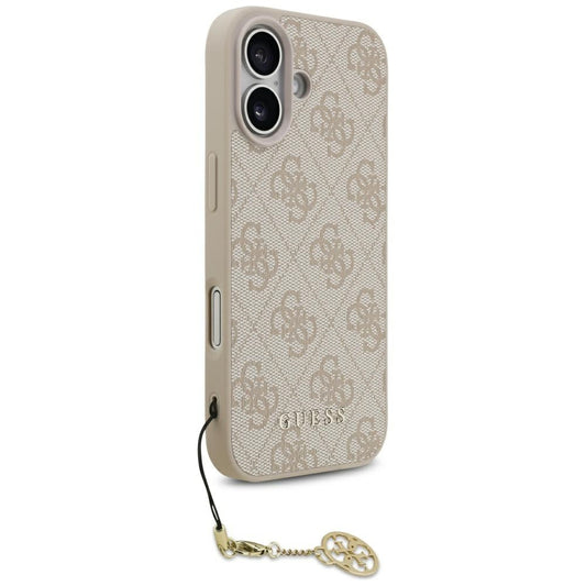 Pouzdro MagSafe pro Apple iPhone 17, Guess, 4G Charm Cradle, Růžové