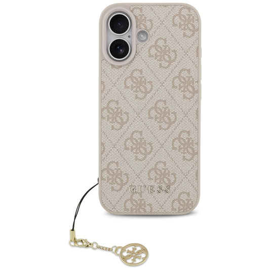 Pouzdro MagSafe pro Apple iPhone 17, Guess, 4G Charm Cradle, Růžové