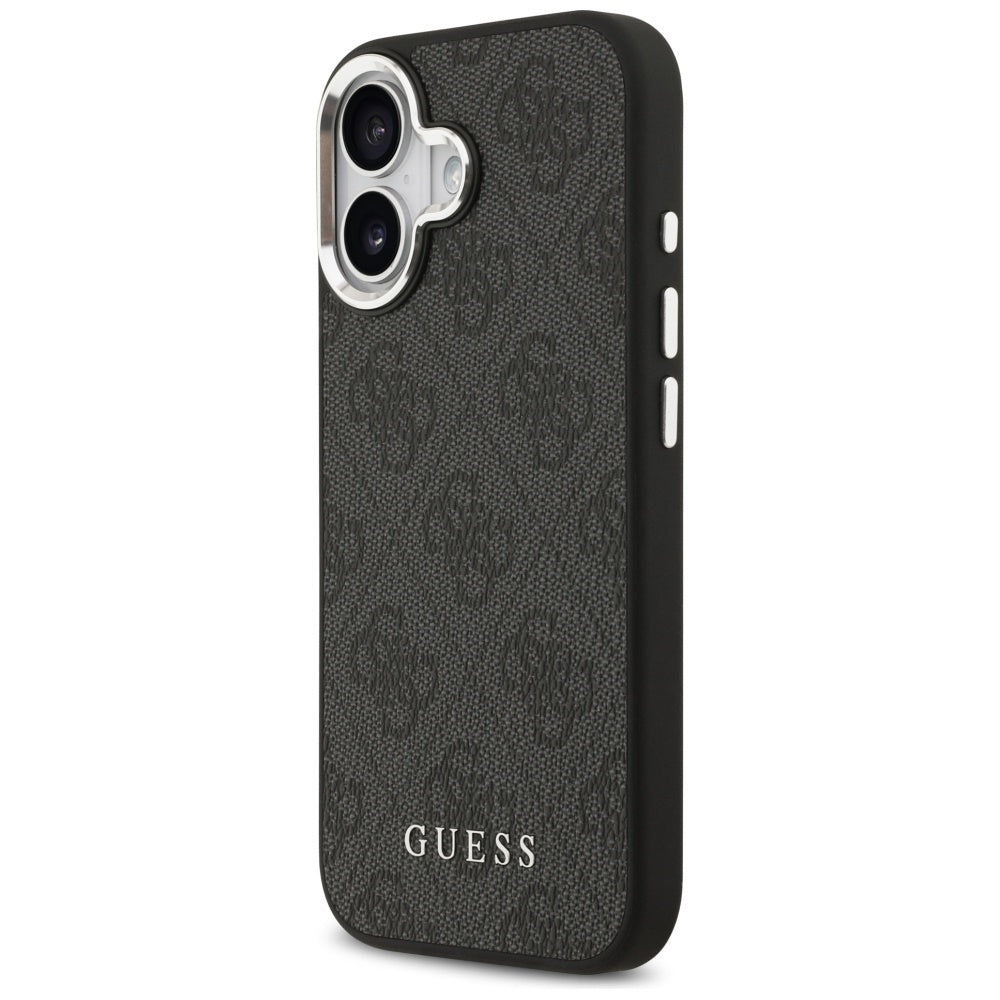 Pouzdro MagSafe pro Apple iPhone 17, Guess, 4G Classic Logo, Černá