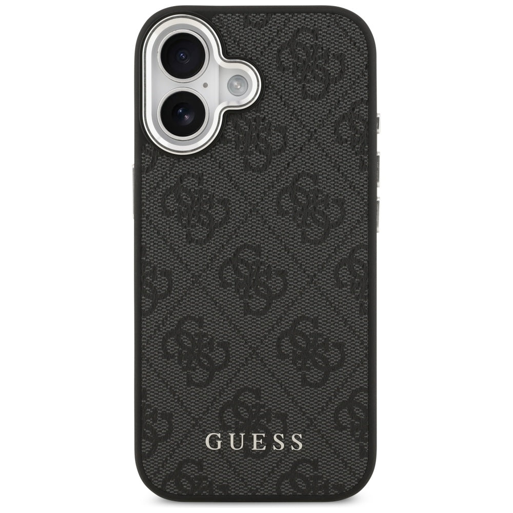 Pouzdro MagSafe pro Apple iPhone 17, Guess, 4G Classic Logo, Černá