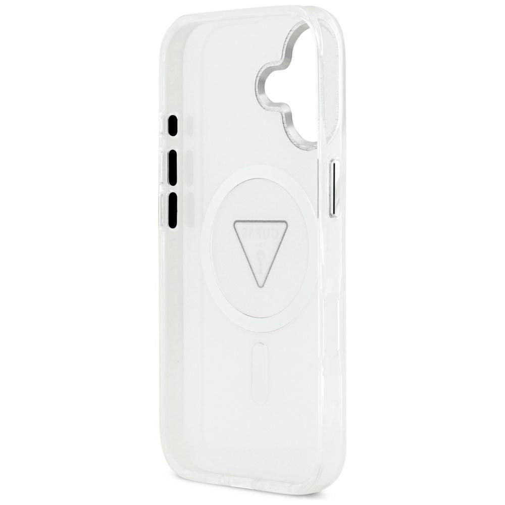 Pouzdro MagSafe pro Apple iPhone 17, Guess, IML Gradient Triangle Logo, Transparentní