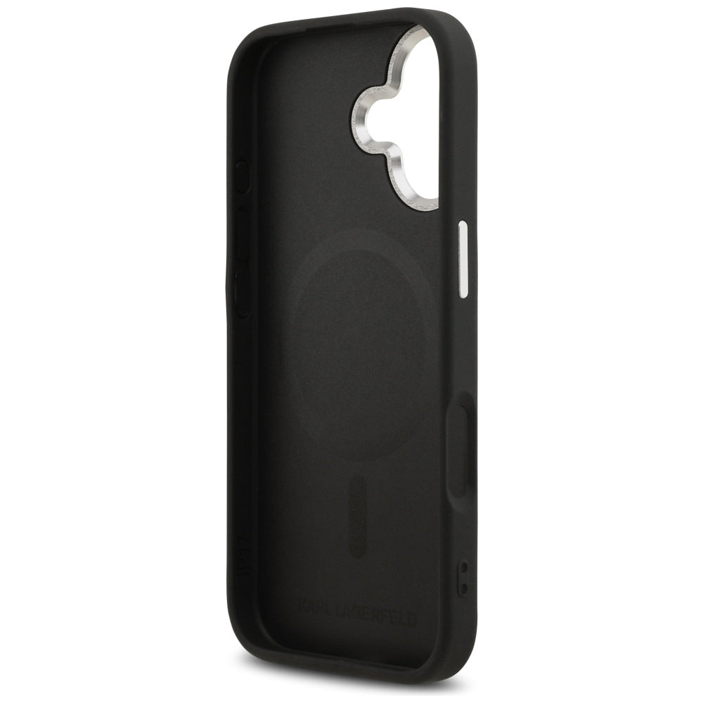 Pouzdro MagSafe pro Apple iPhone 17, Karl Lagerfeld, Choupette Pin, Černá